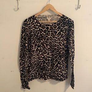 J. Crew Leopard Print Sweater